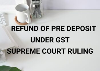 Refund of Pre Deposit for Appeal under GST