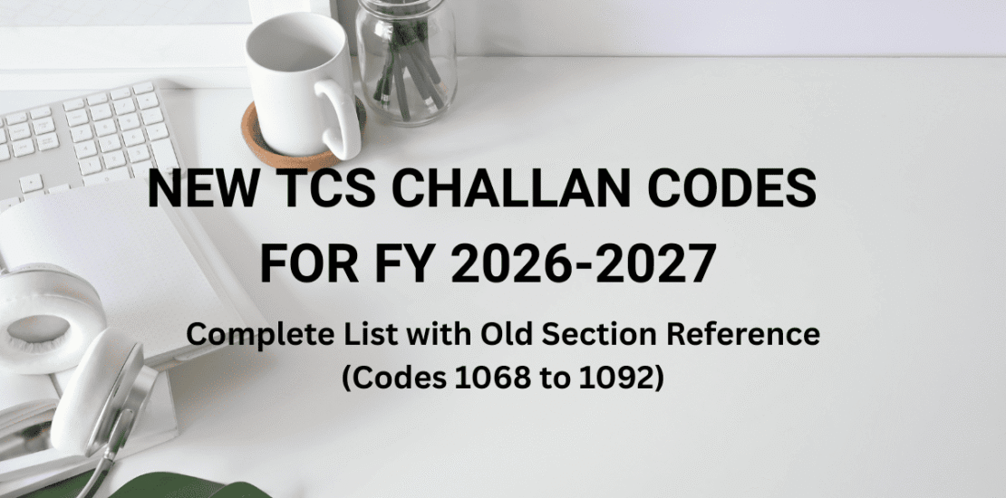 New TCS challan codes FY 2026-27