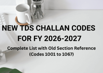 New TDS challan codes for fy 2026-27